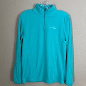 Eddie Bauer Fleece 1/4 Zip Pullover Teal Blue Women’s Large/XL